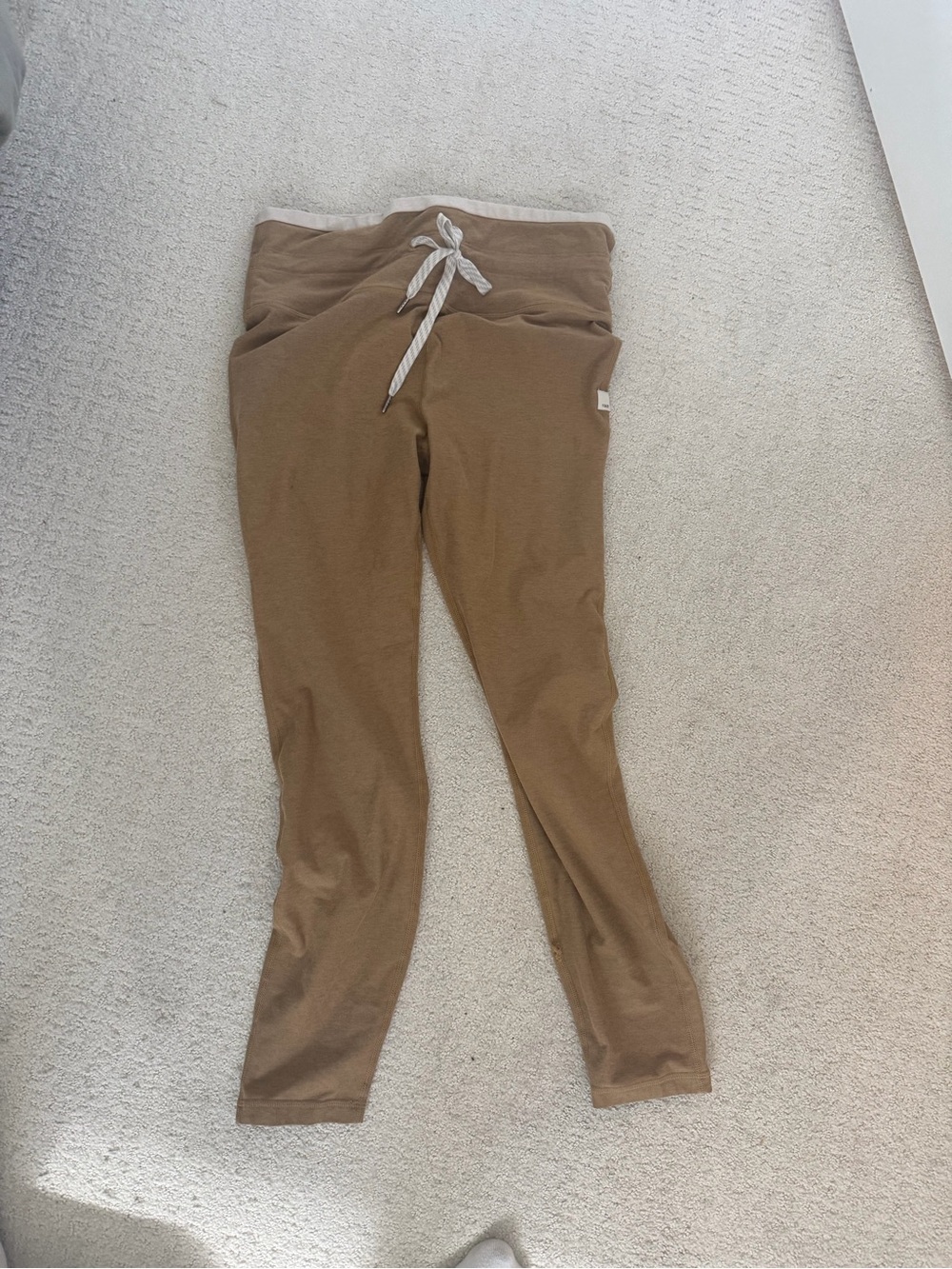 Vuori Tan Drawstring Waist Leggings